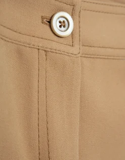 Pantalón ancho crepé cámel