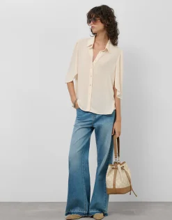 Pantalón ancho vaquero azul claro