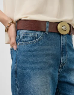 Pantalón ancho vaquero azul