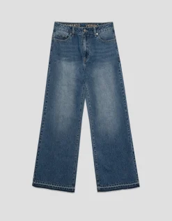 Pantalón ancho vaquero azul