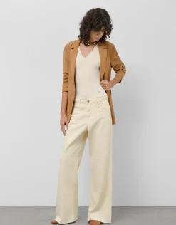 Pantalón ancho vaquero crudo