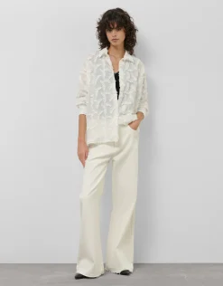 Pantalón ancho vaquero crudo