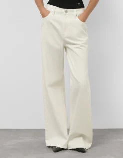 Pantalón ancho vaquero crudo