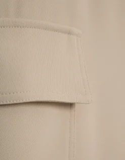 Pantalón cargo ancho twill beige
