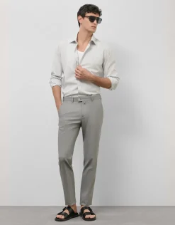 Pantalón chino ojo de perdiz color gris claro