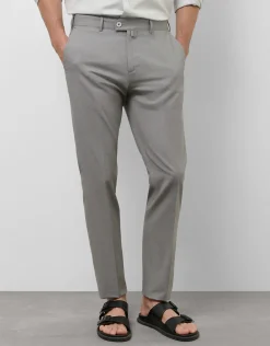 Pantalón chino ojo de perdiz color gris claro