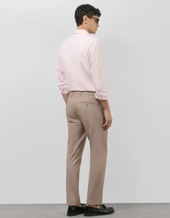 Pantalón chino ojo de perdiz color tabaco