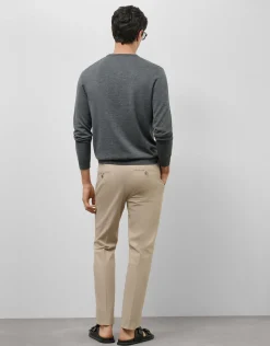 Pantalón chino ojo de perdiz color tostado claro