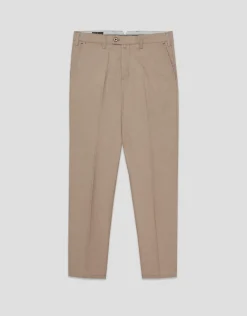 Pantalón chino ojo de perdiz color tabaco