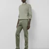 Pantalón chino regular algodón tintado verde caqui