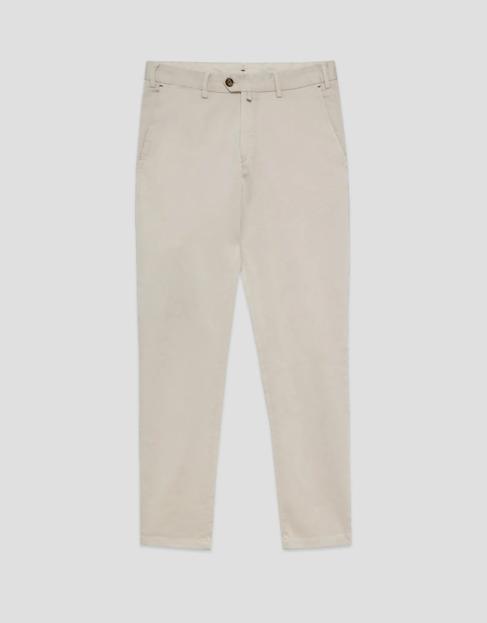 Pantalón chino regular algodón tintado beige