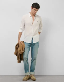 Pantalón denim regular azul claro