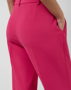 Pantalón recto crepé frambuesa