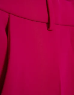 Pantalón recto crepé frambuesa