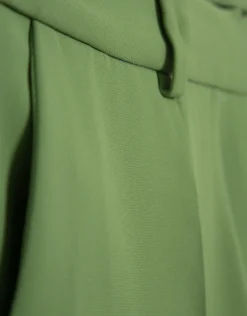 Pantalón recto crepé verde