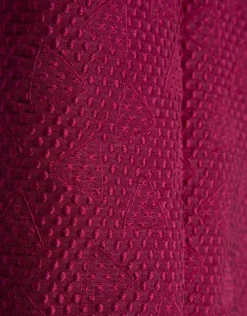 Pantalón recto piqué frambuesa