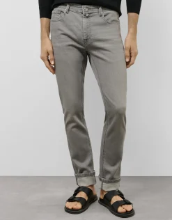 Pantalón vaquero denim slim gris claro