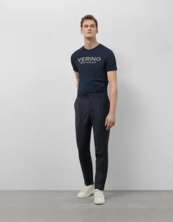 Pantalón vestir marino vuelta bajo