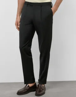 Pantalón vestir negro vuelta bajo