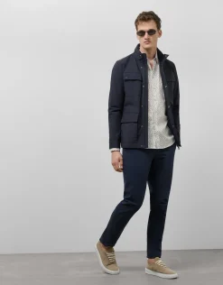 Parka cuatro bolsillo marino