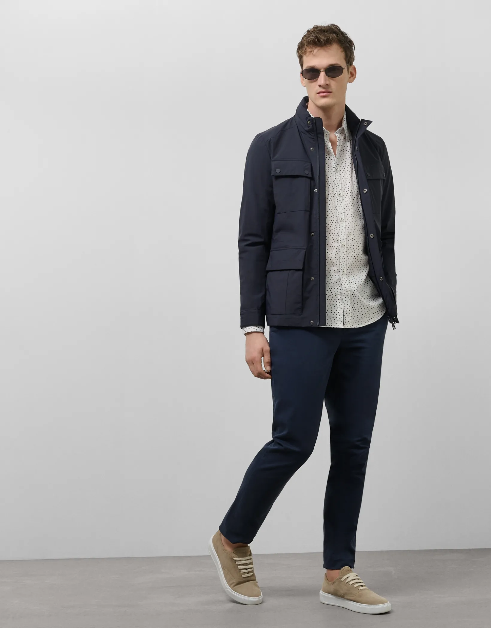 Parka cuatro bolsillo marino