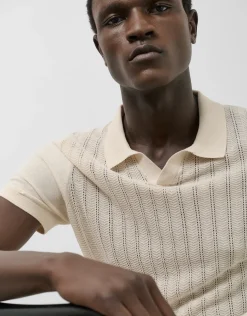Polo algodón tricotado beige