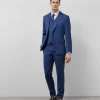Traje half canvas regular fit falso liso azul medio