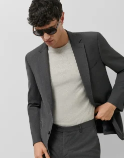 Traje half canvas regular fit gris oscuro