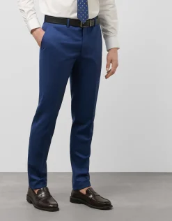 Traje half canvas regular fit falso liso azul medio