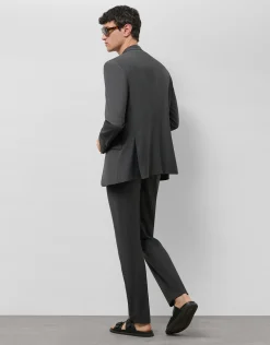 Traje half canvas regular fit gris oscuro