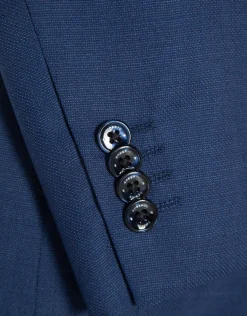 Traje half canvas regular fit falso liso azul medio