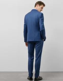 Traje half canvas slim fit cuadros tonos azules