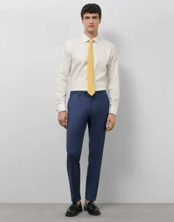 Traje half canvas slim fit falso liso azul