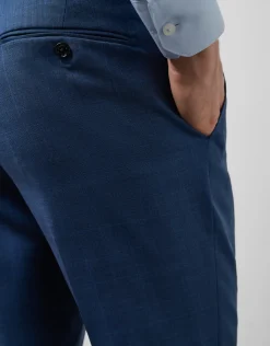 Traje half canvas slim fit cuadros tonos azules