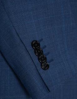 Traje half canvas slim fit cuadros tonos azules