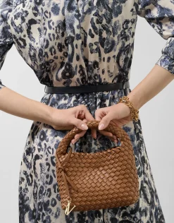Vestido midi camisero manga larga animal print azul marino