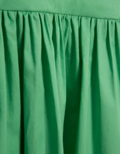 Vestido midi de sisas en algodón verde