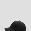 Visera nailon negro con logo en relieve