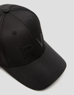 Visera nailon negro con logo en relieve
