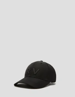 Visera nailon negro con logo en relieve