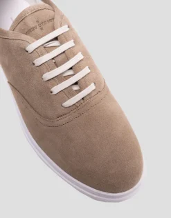 Zapatilla deportiva serraje visón
