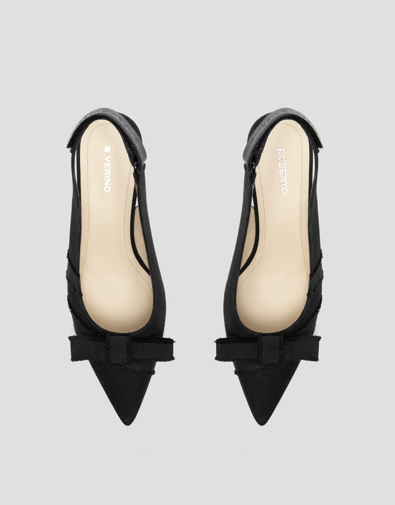 Zapato salón destalonado tejido desflecado negro